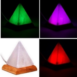 Mini lampe de sel pyramide multicouleur
